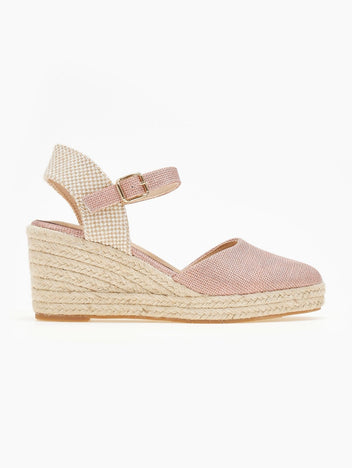 Εσπαντρίγιες platforms με ανάγλυφο pattern - Ροζ - thefashionproject.gr - Alta Moda