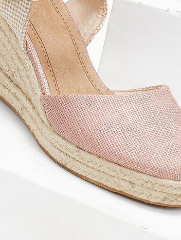 Εσπαντρίγιες platforms με ανάγλυφο pattern - Ροζ - thefashionproject.gr - Alta Moda