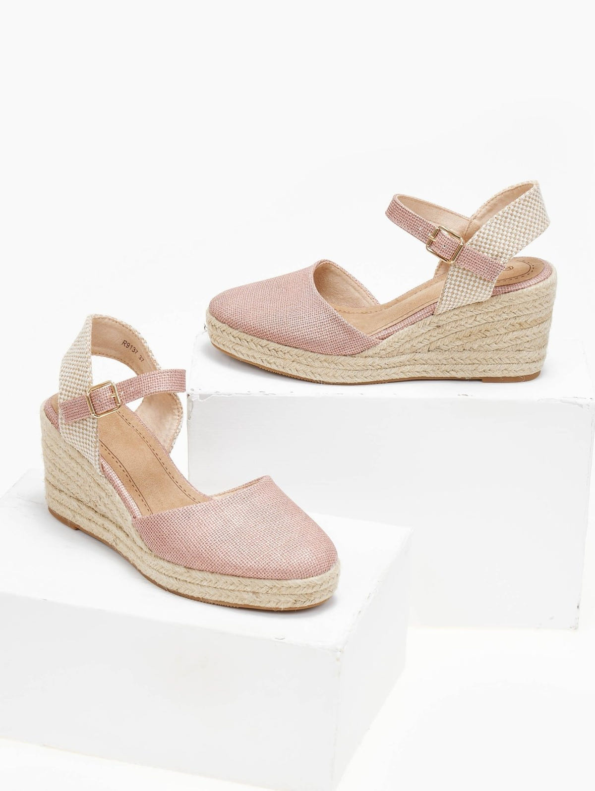 Εσπαντρίγιες platforms με ανάγλυφο pattern - Ροζ - thefashionproject.gr - Alta Moda