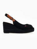 Εσπαντρίγιες platforms με δέσιμο στο πλάι - Μαύρο - thefashionproject.gr - Alta Moda