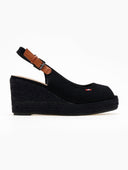 Εσπαντρίγιες platforms με δέσιμο στο πλάι - Μαύρο - thefashionproject.gr - Alta Moda