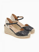 Εσπαντρίγιες platforms με μεταλλική κλωστή - Μαύρο - thefashionproject.gr - Stephan