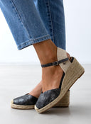 Εσπαντρίγιες platforms με μεταλλική κλωστή - Μαύρο - thefashionproject.gr - Stephan