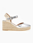 Εσπαντρίγιες platforms με μπαρέτα - Ασημί - thefashionproject.gr - Alta Moda