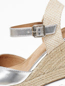 Εσπαντρίγιες platforms με μπαρέτα - Ασημί - thefashionproject.gr - Alta Moda
