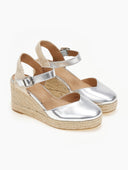 Εσπαντρίγιες platforms με μπαρέτα - Ασημί - thefashionproject.gr - Alta Moda