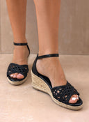 Εσπαντρίγιες platforms με πλεκτό σχέδιο Xti 142774 - Μαύρο - thefashionproject.gr - Xti Footwear