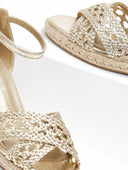 Εσπαντρίγιες platforms με πλεκτό σχέδιο Xti 142774 - Χρυσό - thefashionproject.gr - Xti Footwear