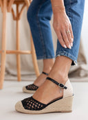 Εσπαντρίγιες platforms με πλεκτό σχέδιο Xti 142893 - Μαύρο - thefashionproject.gr - Xti Footwear
