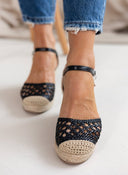 Εσπαντρίγιες platforms με πλεκτό σχέδιο Xti 142893 - Μαύρο - thefashionproject.gr - Xti Footwear
