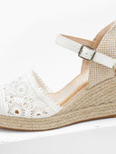 Εσπαντρίγιες platforms πλεκτές με μπαρέτα - Λευκό - thefashionproject.gr - Alta Moda