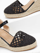 Εσπαντρίγιες platforms πλεκτές με μπαρέτα - Μαύρο - thefashionproject.gr - Alta Moda