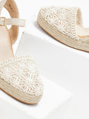 Εσπαντρίγιες platforms πλεκτές με μπαρέτα - Μπεζ - thefashionproject.gr - Alta Moda