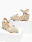 Εσπαντρίγιες platforms πλεκτές με μπαρέτα - Χρυσό - thefashionproject.gr - Alta Moda