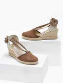 Εσπαντρίγιες platforms suede με κορδόνια - Καφέ - thefashionproject.gr - The Fashion Project