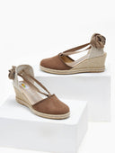 Εσπαντρίγιες platforms suede με κορδόνια - Καφέ - thefashionproject.gr - The Fashion Project