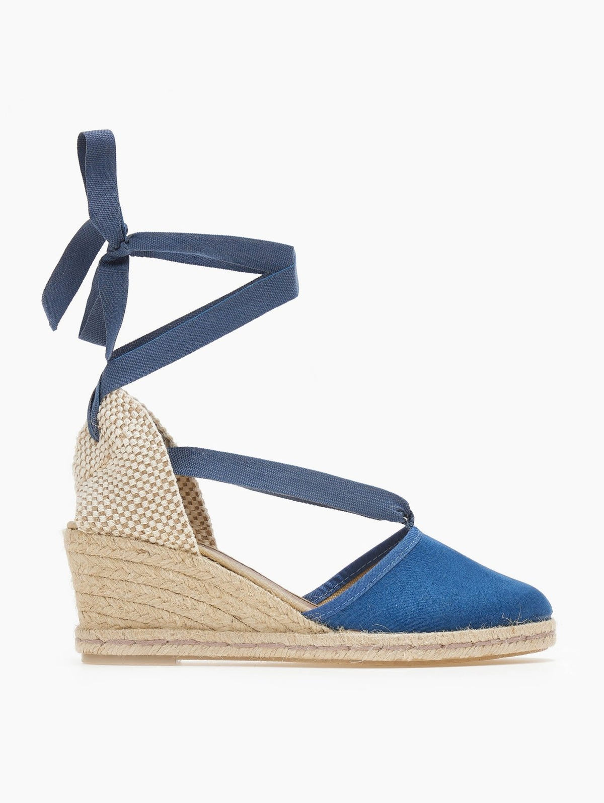 Εσπαντρίγιες platforms suede με κορδόνια - Μπλε - thefashionproject.gr - The Fashion Project
