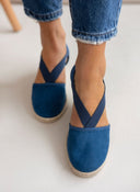 Εσπαντρίγιες platforms suede με λάστιχα - Μπλε - thefashionproject.gr - Medies