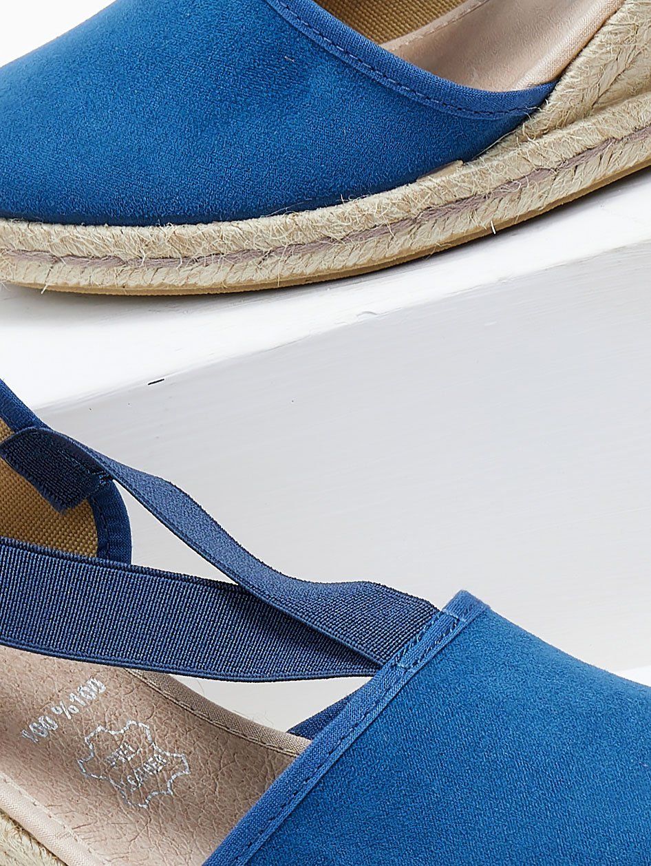 Εσπαντρίγιες platforms suede με λάστιχα - Μπλε - thefashionproject.gr - Medies