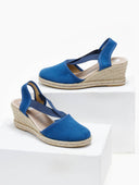 Εσπαντρίγιες platforms suede με λάστιχα - Μπλε - thefashionproject.gr - Medies