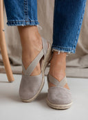 Εσπαντρίγιες platforms suede με λάστιχα - Τάουπε - thefashionproject.gr - Medies