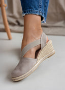 Εσπαντρίγιες platforms suede με λάστιχα - Τάουπε - thefashionproject.gr - Medies