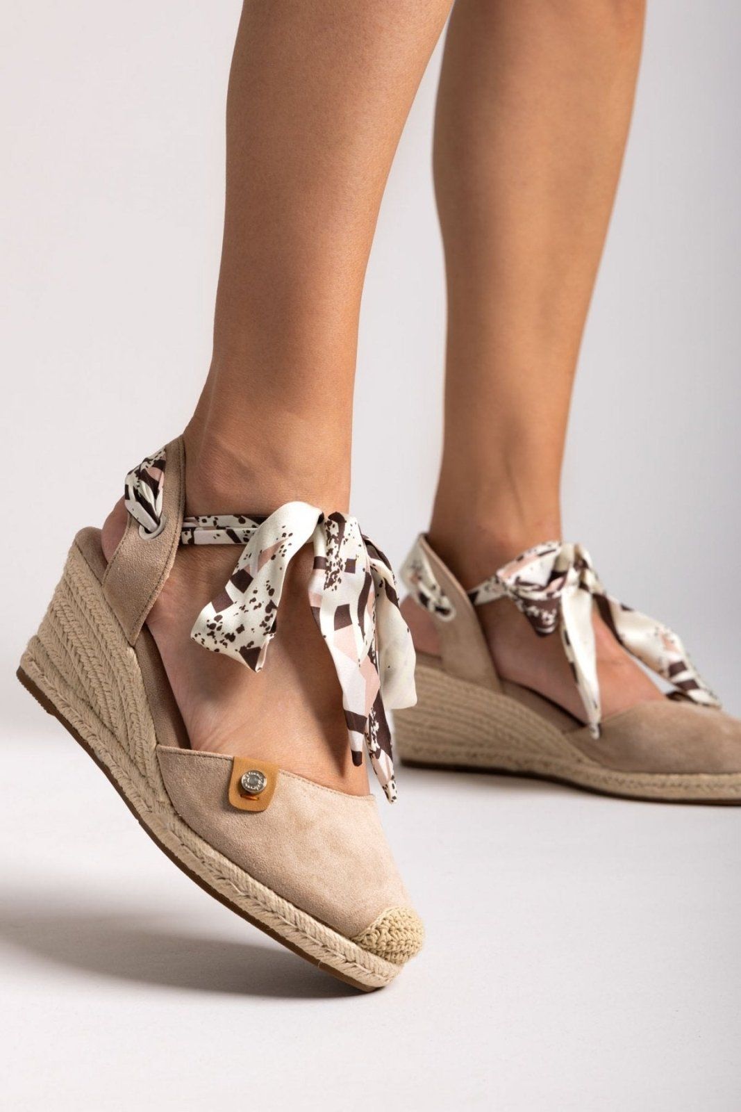 Εσπαντρίγιες platforms suede Refresh 172541 - Μπεζ - thefashionproject.gr - Refresh