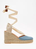 Εσπαντρίγιες platforms τζιν με lace up δέσιμο MARIAMARE - Μπλε jean - thefashionproject.gr - MARIAMARE