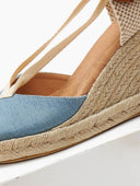 Εσπαντρίγιες platforms τζιν με lace up δέσιμο MARIAMARE - Μπλε jean - thefashionproject.gr - MARIAMARE