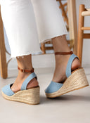 Εσπαντρίγιες platforms τζιν με μπαρέτα Erynn - Μπλε jean - thefashionproject.gr - ERYNN