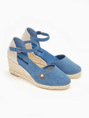 Εσπαντρίγιες platforms τζιν με μπαρέτα Refresh 171870 - Μπλε jean - thefashionproject.gr - Refresh