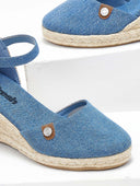 Εσπαντρίγιες platforms τζιν με μπαρέτα Refresh 171870 - Μπλε jean - thefashionproject.gr - Refresh