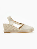 Εσπαντρίγιες platforms υφασμάτινες με λάστιχα - Χρυσό - thefashionproject.gr - Medies