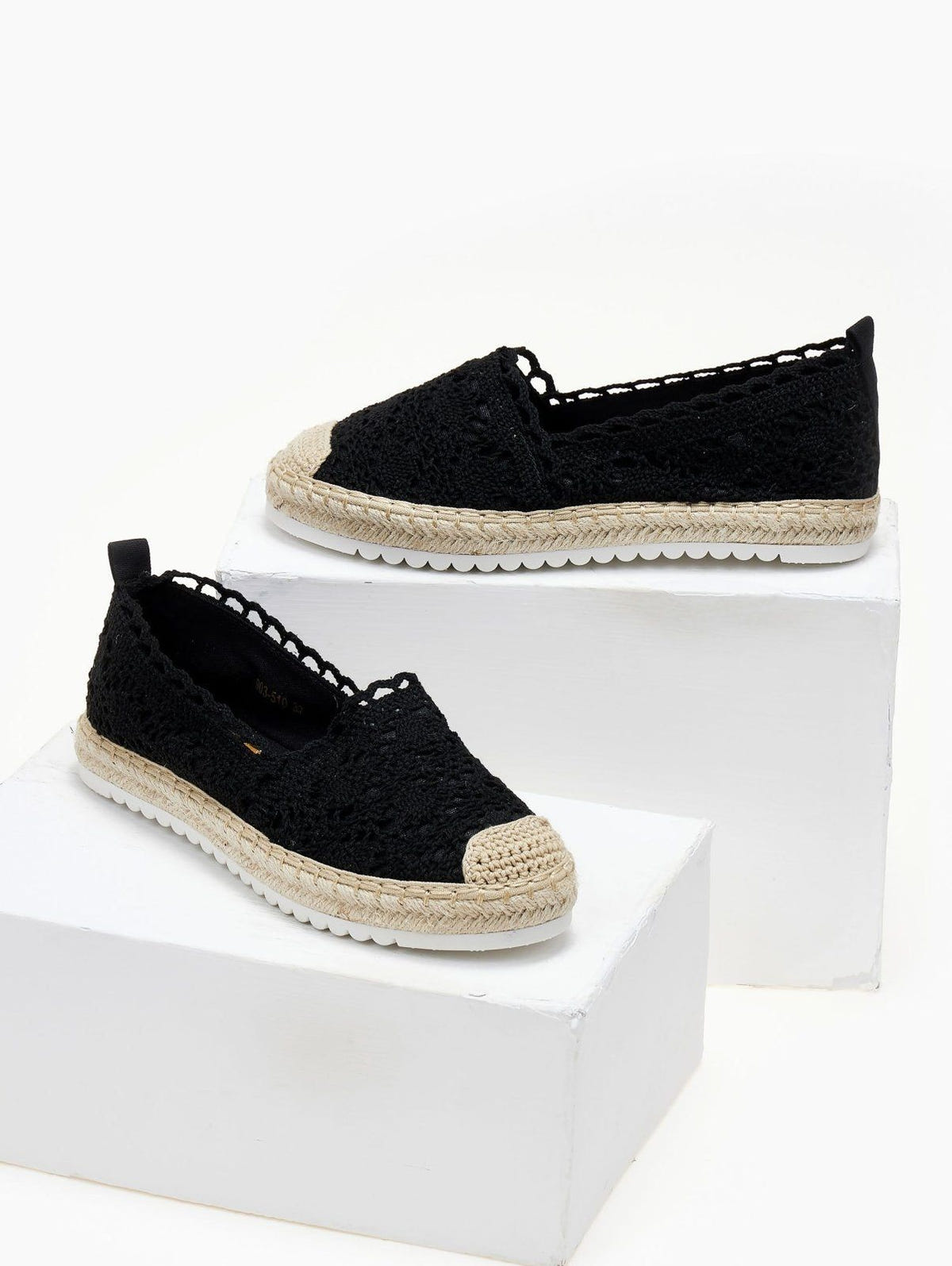 Εσπαντρίγιες πλεκτές ERYNN - Μαύρο - thefashionproject.gr - ERYNN