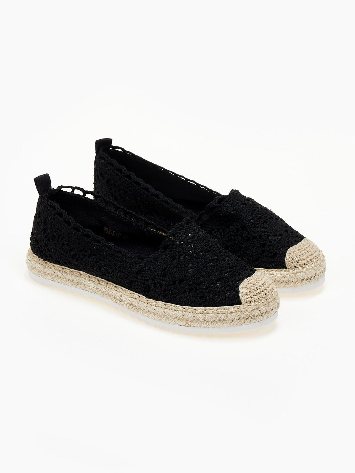 Εσπαντρίγιες πλεκτές ERYNN - Μαύρο - thefashionproject.gr - ERYNN
