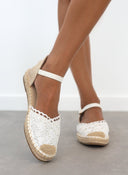 Εσπαντρίγιες πλεκτές με μπαρέτα Erynn - Λευκό - thefashionproject.gr - ERYNN