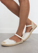 Εσπαντρίγιες πλεκτές με μπαρέτα Erynn - Λευκό - thefashionproject.gr - ERYNN