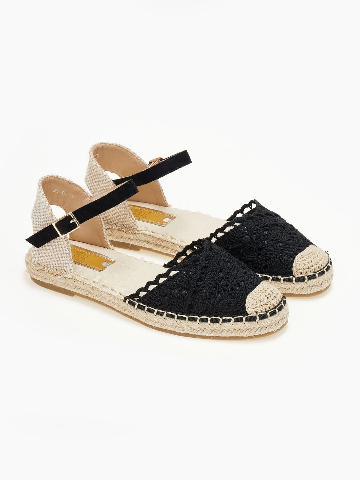 Εσπαντρίγιες πλεκτές με μπαρέτα Erynn - Μαύρο - thefashionproject.gr - ERYNN