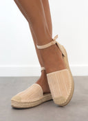 Εσπαντρίγιες suede με ανάγλυφο pattern - Μπεζ - thefashionproject.gr - Super Mode