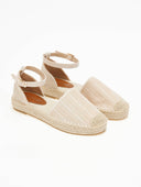 Εσπαντρίγιες suede με ανάγλυφο pattern - Μπεζ - thefashionproject.gr - Super Mode