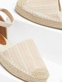 Εσπαντρίγιες suede με ανάγλυφο pattern - Μπεζ - thefashionproject.gr - Super Mode