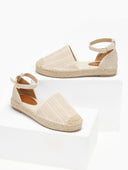 Εσπαντρίγιες suede με ανάγλυφο pattern - Μπεζ - thefashionproject.gr - Super Mode