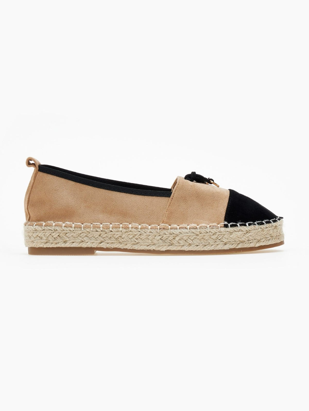 Εσπαντρίγιες suede με διχρωμία ERYNN - Κάμελ - thefashionproject.gr - ERYNN
