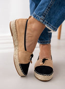 Εσπαντρίγιες suede με διχρωμία ERYNN - Κάμελ - thefashionproject.gr - ERYNN