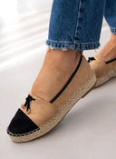 Εσπαντρίγιες suede με διχρωμία ERYNN - Κάμελ - thefashionproject.gr - ERYNN