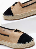 Εσπαντρίγιες suede με διχρωμία ERYNN - Κάμελ - thefashionproject.gr - ERYNN