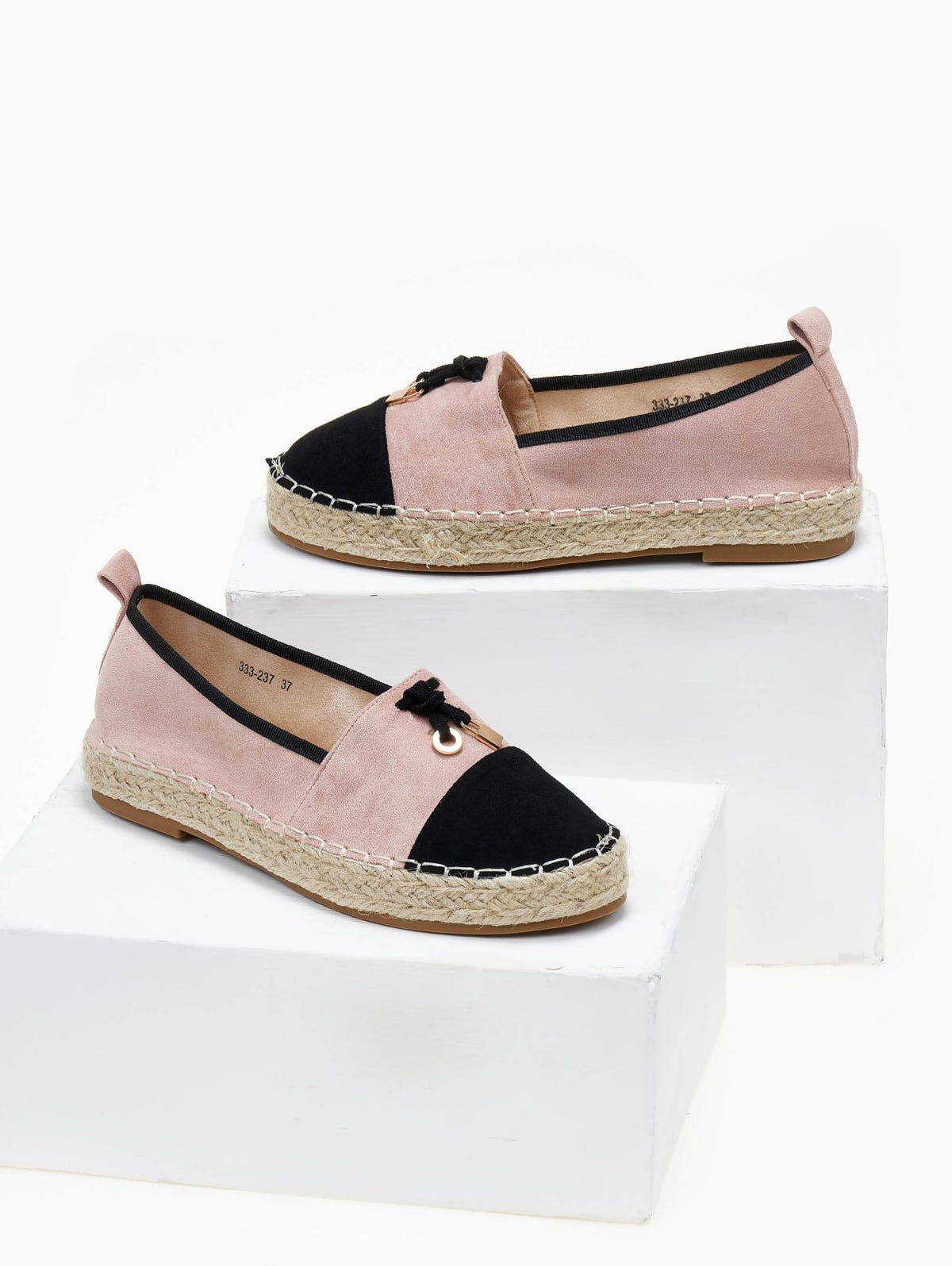 Εσπαντρίγιες suede με διχρωμία ERYNN - Ροζ - thefashionproject.gr - ERYNN