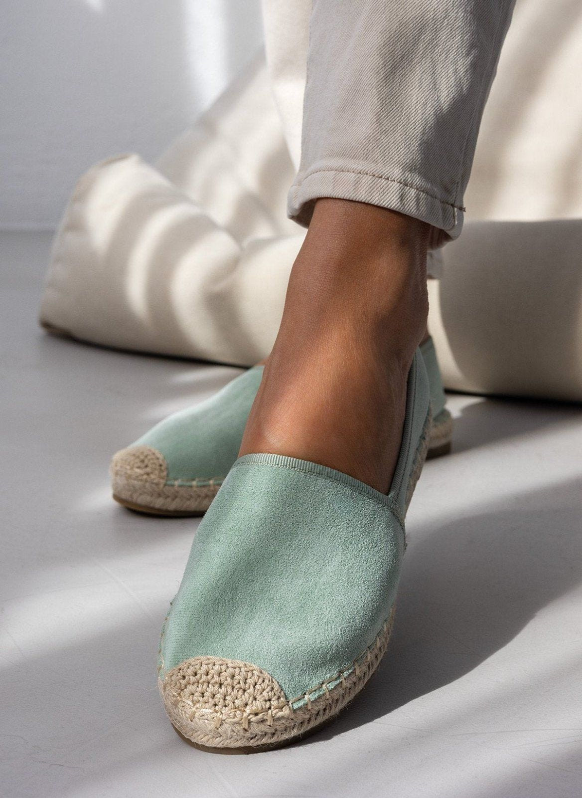 Εσπαντρίγιες suede με εξωτερική ραφή - Βεραμάν - thefashionproject.gr - Super Mode