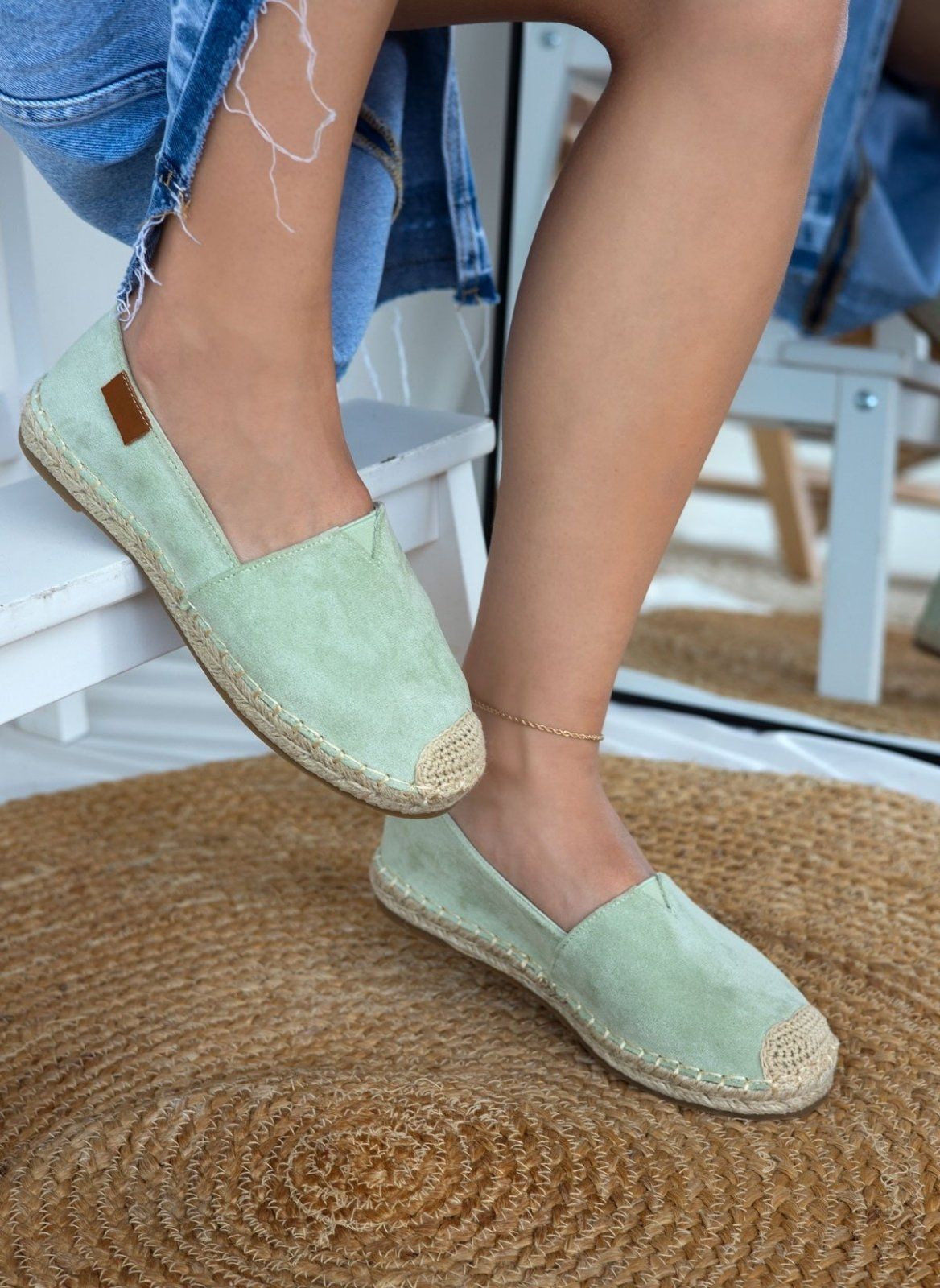 Εσπαντρίγιες suede με εξωτερική ραφή Erynn - Βεραμάν - thefashionproject.gr - ERYNN