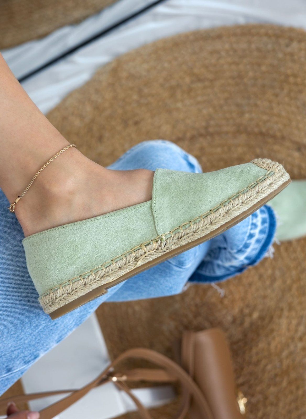 Εσπαντρίγιες suede με εξωτερική ραφή Erynn - Βεραμάν - thefashionproject.gr - ERYNN